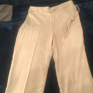 Ann Taylor Wide Leg Linen Pants NWT
